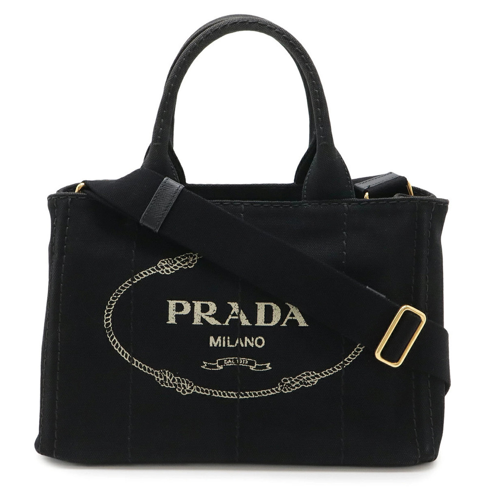 Prada Canapa handbag Crossbody Bag canvas NERO black